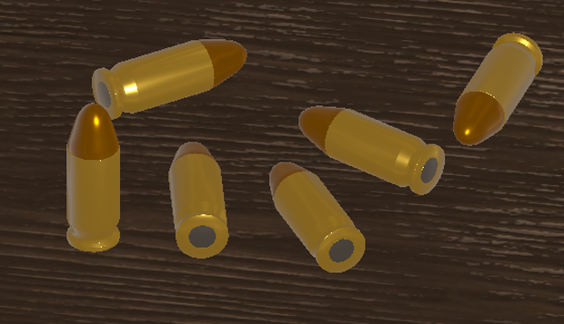 【VRChat向け3Dモデル】銃弾（小口径）/Bullet 3D Model