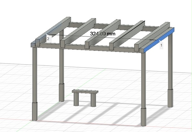 【Free】1/12 Hobby Outdoor Furniture with Bench