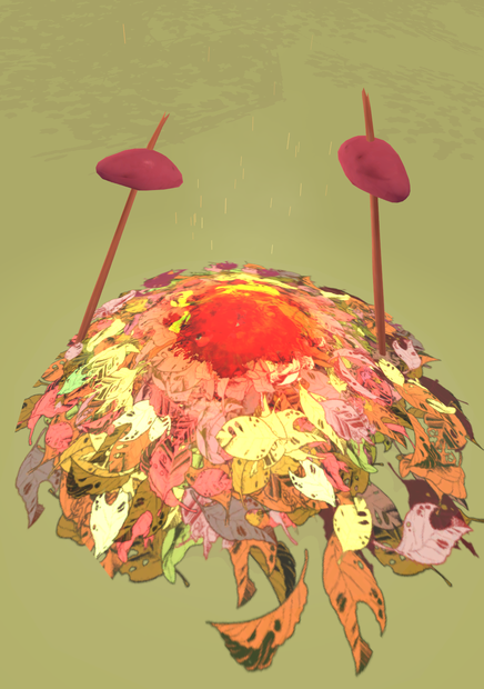 3Dモデル 焚き火で焼き芋セット