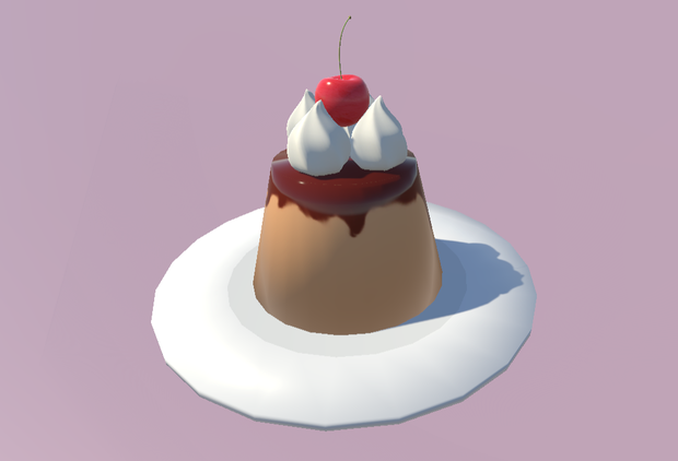 【無料】プリン(VRChat用3Dモデル)