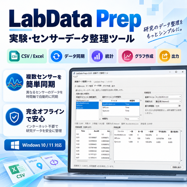 LabData Prep｜実験・センサーデータ整理ツール