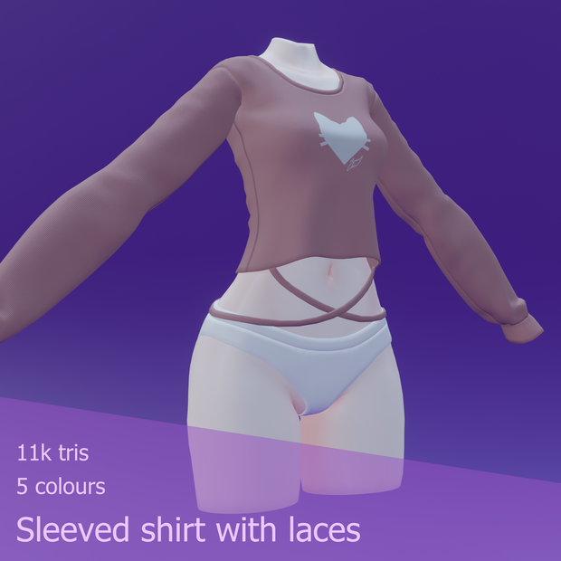 Sleeved Shirt with Laces