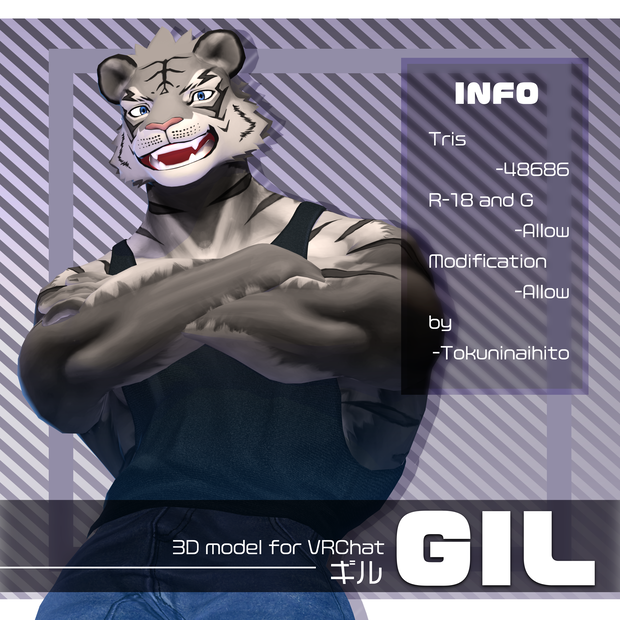 VRChat向け男性アバター "Gil(ギル)"