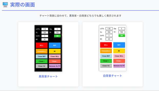 QuickEntry Panel - MT4プロトレーダー向け高機能発注パネルEA | ワンクリック注文取引ツール