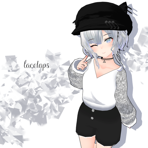 【ｽｷﾆﾝｸﾞ済衣装】lacetops