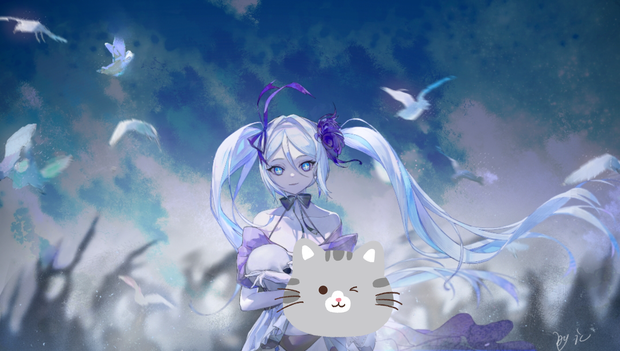 イラスト+live2dフィギュア異色瞳ツインテールロリ