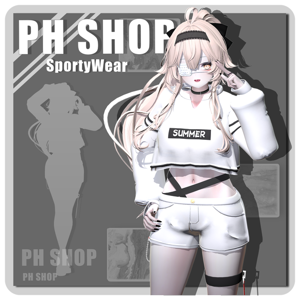 【 𝐀𝐎𝐏𝐎𝐍 】スポーツウェア, Sporty Wear ⭐️ アバター多対応 ㅡ 【 VRChat 3D Clothes 】