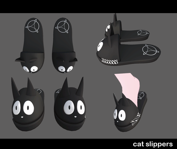 Cat slipper -スリッパ (Chocolat - Mamehinata- MANUKA - Moe -  アバター対応)