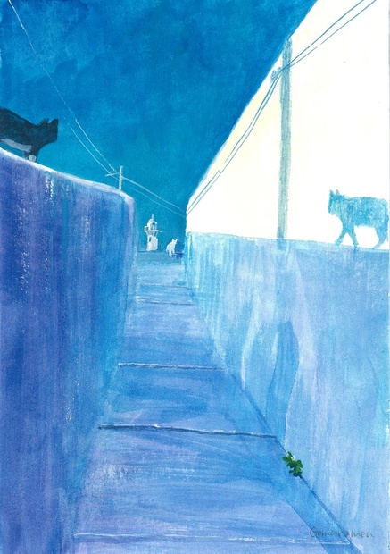 水彩画（原画）「灯台の近く」 - gomaramen888 - BOOTH