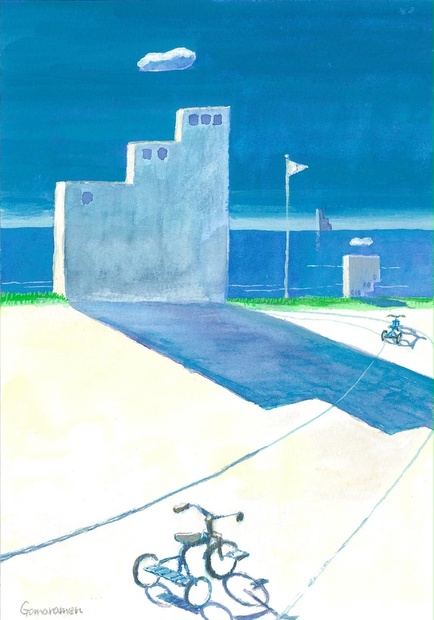 水彩画 水辺の風景 額装済み 河津桜」透明水彩画 原画 風景画 額縁付 A4サイズ 絵画 Oni 通販