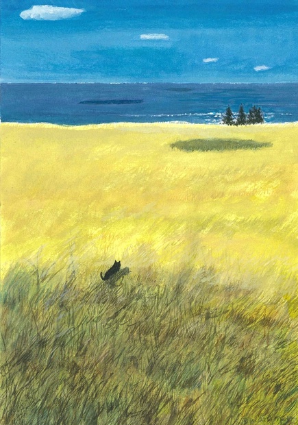 水彩画（原画）（額装済み）「秋の風」 - gomaramen888 - BOOTH