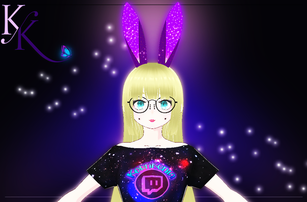 Purple shiny bunny ears