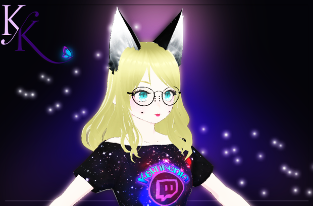 Black and white cat ears