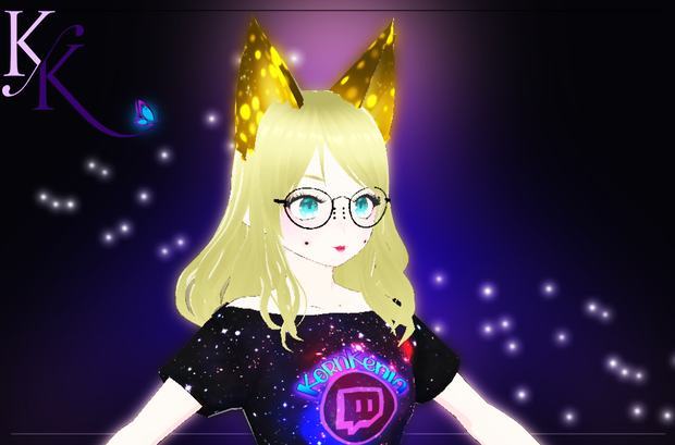 Cat ears golden lights
