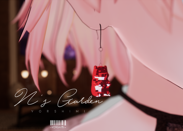 [3Dモデル]グミベアイアリング_GummybearErarrings