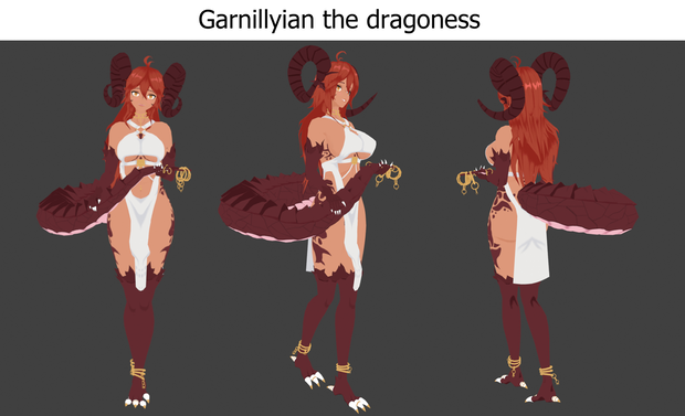 Garnillyian the Dragoness - Original 3D character model