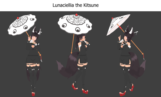 Lunaciellia the Kitsune - Original 3D character model