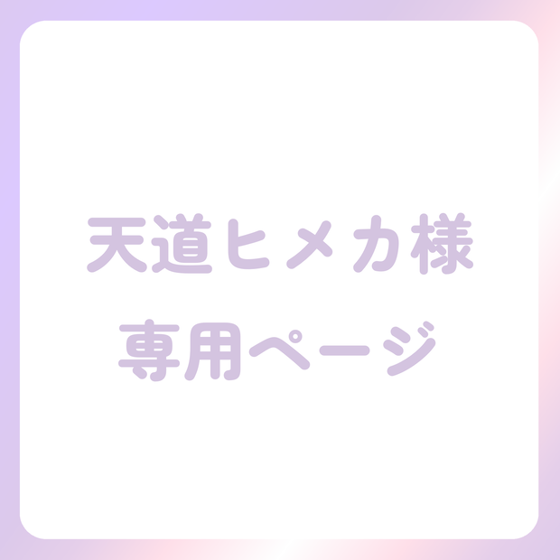 天道ヒメカ様専用ページ