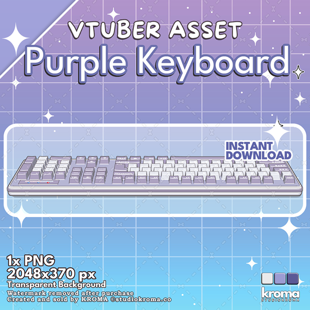 VTUBER ASSET | Purple Keyboard