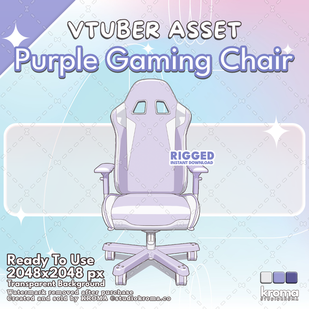 VTUBER ASSET | Pink Gaming Chair (Rigged)