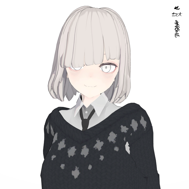 【３Dモデルアクセサリ】Anone_semilong