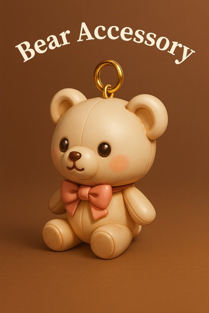 Fluffy Bear Keychar – ふわもこベア キーチャーム 3Dモデル（FBX/OBJ/GLB/PBR）
