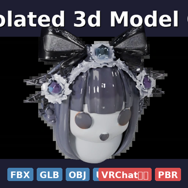 Single Isolated 3d Model Of Gothic (FBX, GLB, OBJ, USDZ/PBR)