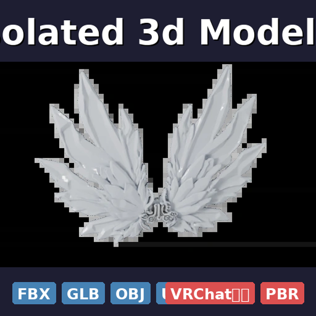 Single Isolated 3d Model Of Fairy (FBX, GLB, OBJ, USDZ/PBR)