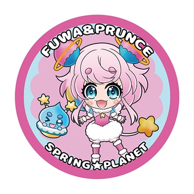 フワ プルンスグリッター缶バッチ すぷりんぐ Planet すぷな Booth