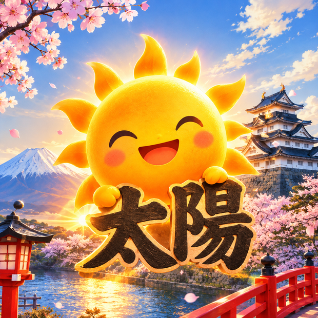 太陽（Japanese Kanji Sun）