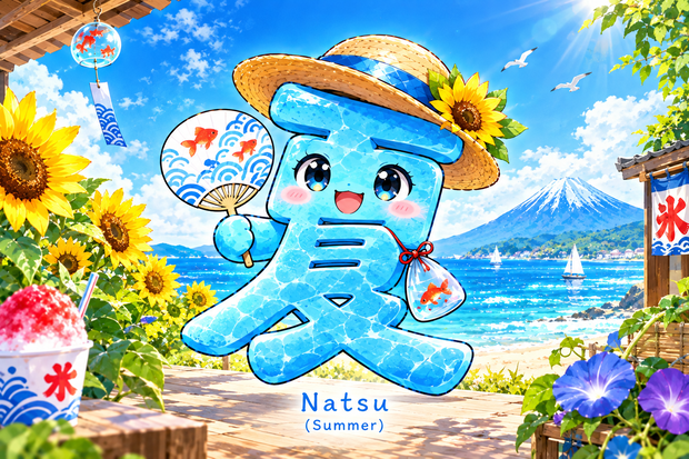 夏（Japanese Kanji Summer）