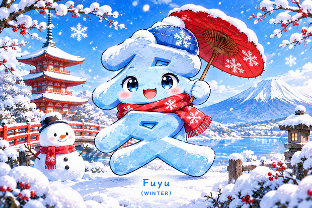冬（Japanese Kanji Winter）