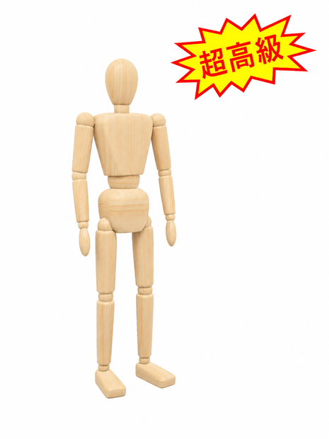 【VRChat対応3Dアバター】超高級木製デッサン人形 DDM｜設定済み・4材質