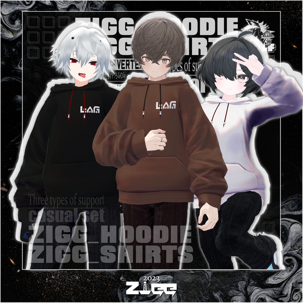 Zigg_Hoodie/Shirts_Set(3type対応)