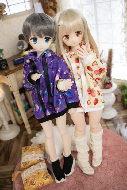 MDD（S.M.L胸） SDM DDP size いちごパーカーワンピ2 - AzukiMilk