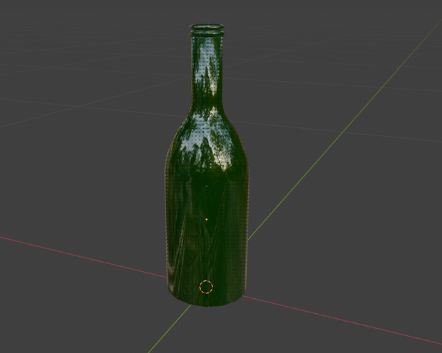 ビール瓶（グリーンガラス）3Dモデル