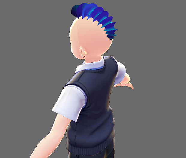 mohawk spiral hair  モホーク