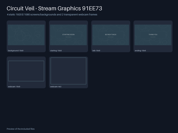 Circuit Veil · Stream Graphics 91EE73