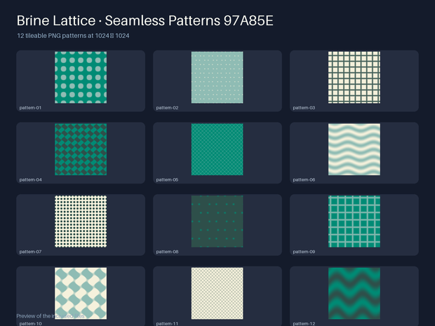 Brine Lattice · Seamless Patterns 97A85E