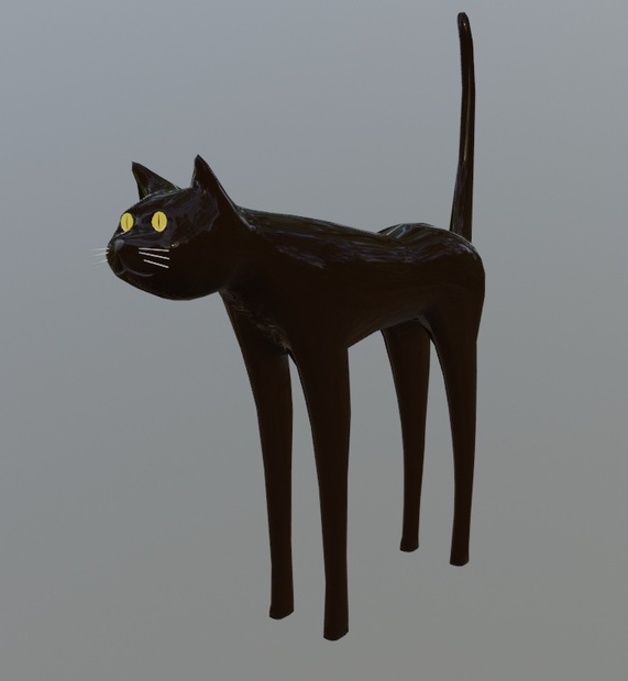 黒猫のオブジェ - Bluerock's 3D model - BOOTH