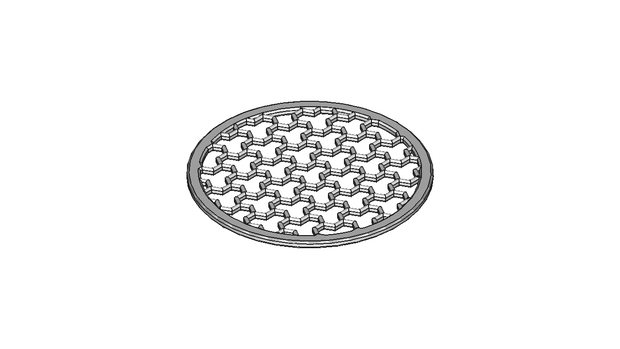 【和柄コースター】毘沙門亀甲（Φ90×3mm）【STL、STEP】