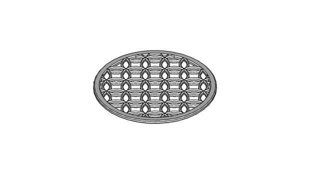 【和柄コースター】七宝（Φ90×3mm）【STL、STEP】