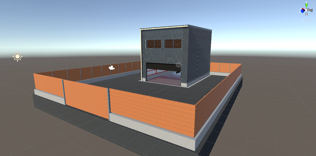 (3Dモデル)VRChat想定 ガレージハウス