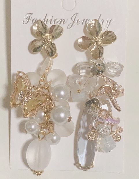 もふっと♡シャムちゃん　しっぽゆらゆら♡ピアス/イヤリング✩*॰¨ ちまっと♡スイカにゃんこ しっぽゆらゆら☆ピアス/イヤリング