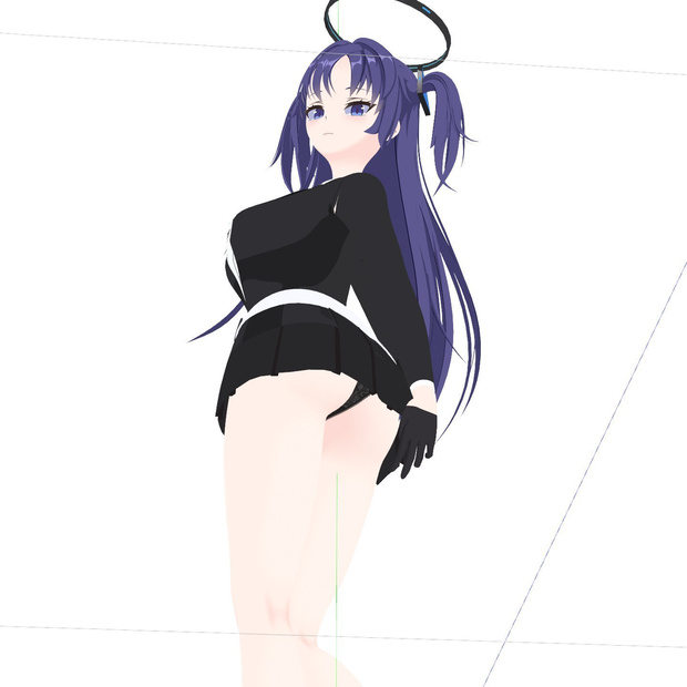 Hayase Yuuka - Blue Archive MMD PMX 3D Model