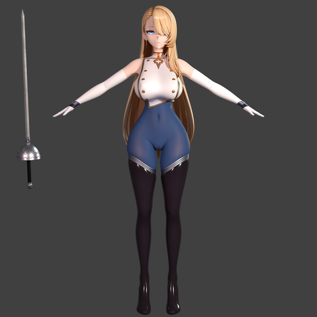 Wilhelmina Iron Monarch - BrownDust2 Blender 3D Model