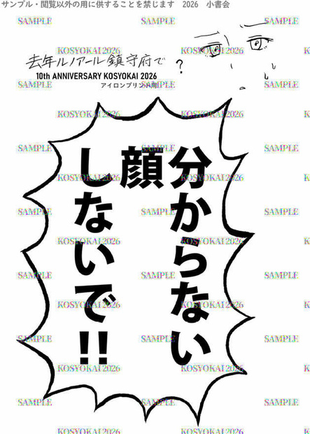 "分からない顔しないで!!"アイロンプリント用PDF　[去年ルノアール鎮守府で・10周年記念]