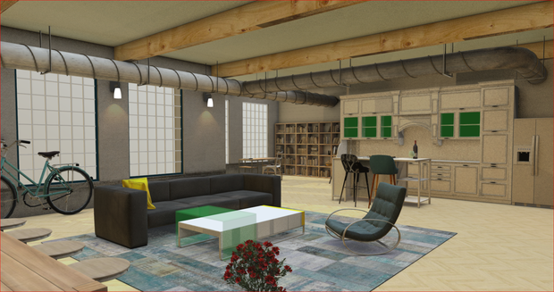 ビッグルーム3Dモデルvrchat Big Room 3D Model Vrchat 