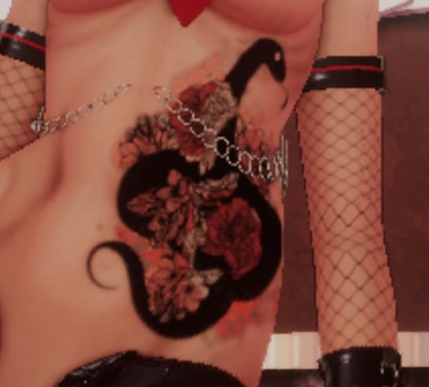 Abdominal Snake tattoo for 15 Avatars