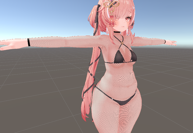 Ichigo support added to fishnet bodysuit and footless fishnet leggings textures